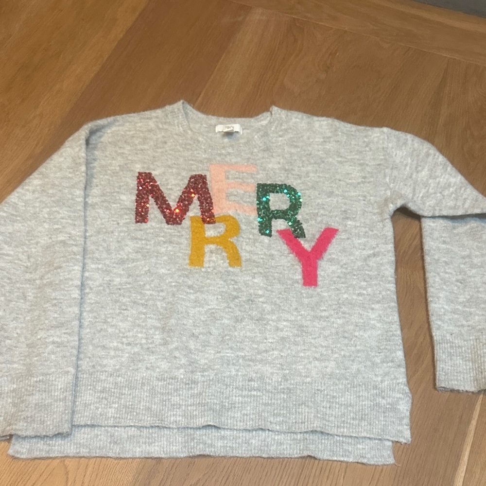 1901 Gray Sweater with Sequin Letters